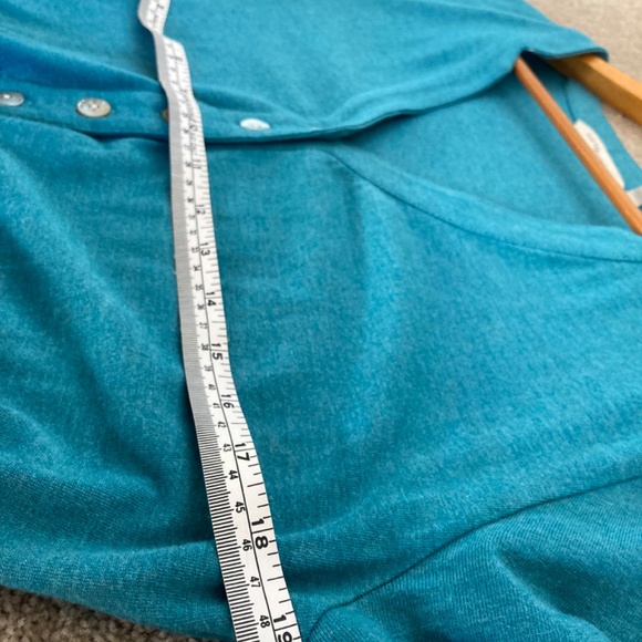 Soft Surroundings Jersey Knit High Low Aqua / Turquoise Comfy Elegant Dress Sz M - Picture 6 of 10